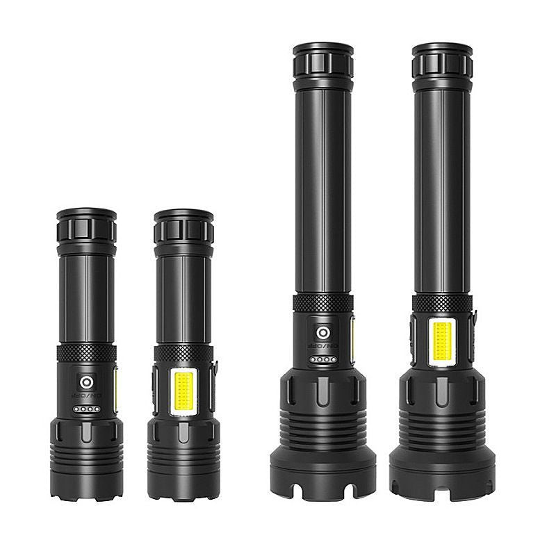 Cross-border P70 high-intensity flashlight outdoor waterproof USB rechargeable telescopic zoom high-power LED flashlight