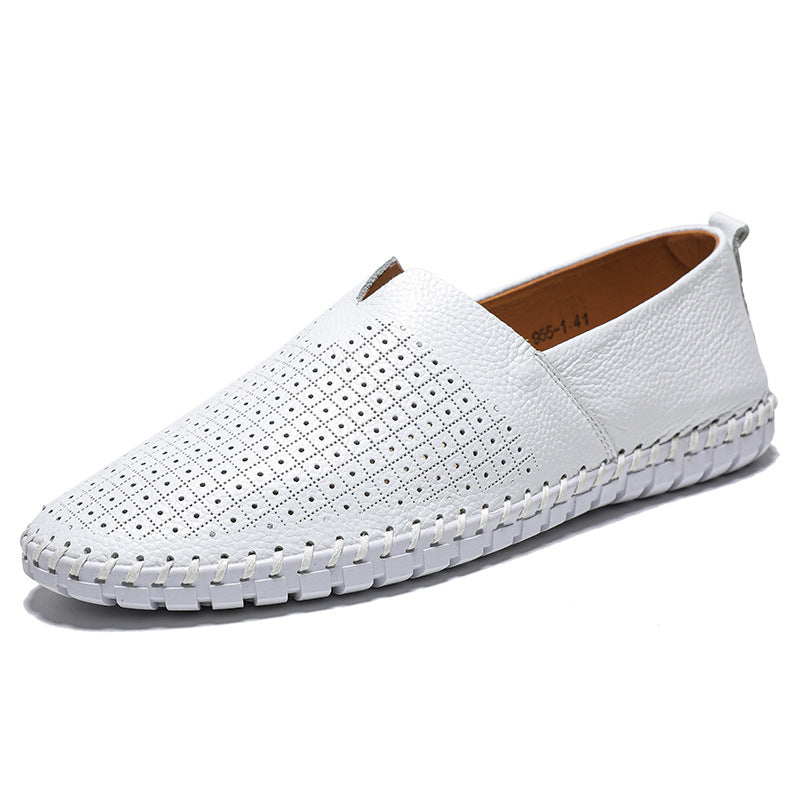 Cross-border hot-selling large-size men's casual shoes, slip-on top layer cowhide slip-on shoes, leather shoes, sizes 48, 49, and 50