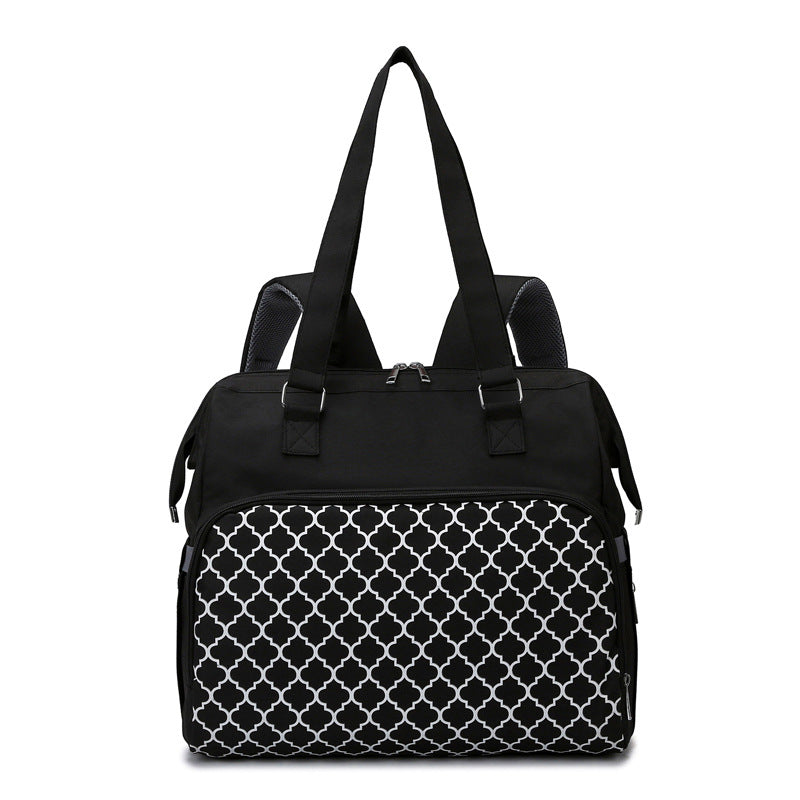 Cross-border European and American large size mommy bag hidden shoulder strap can be double-backed crossbody multifunctional mother and baby bag fashionable mommy bag