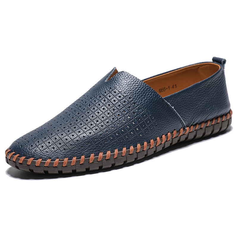 Cross-border hot-selling large-size men's casual shoes, slip-on top layer cowhide slip-on shoes, leather shoes, sizes 48, 49, and 50