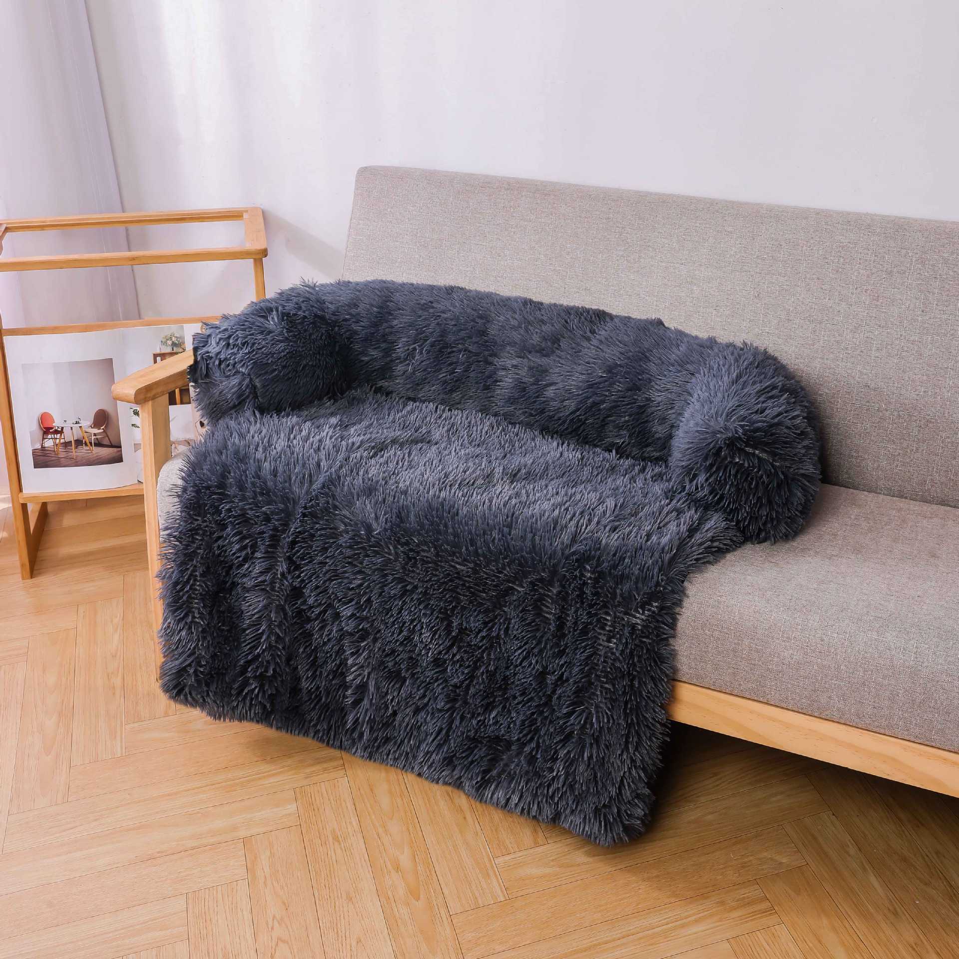 Cross-border hot selling pet plush right angle sofa for cats and dogs universal detachable and washable non-slip dog and cat sofa pet supplies