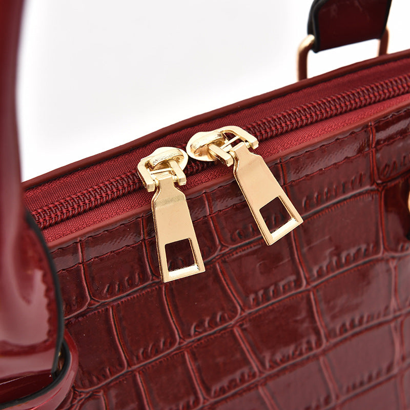 Bags for women 2025 spring and summer new fashion trend crocodile pattern crossbody bag handbag shoulder bag fashionable ladies shell bag
