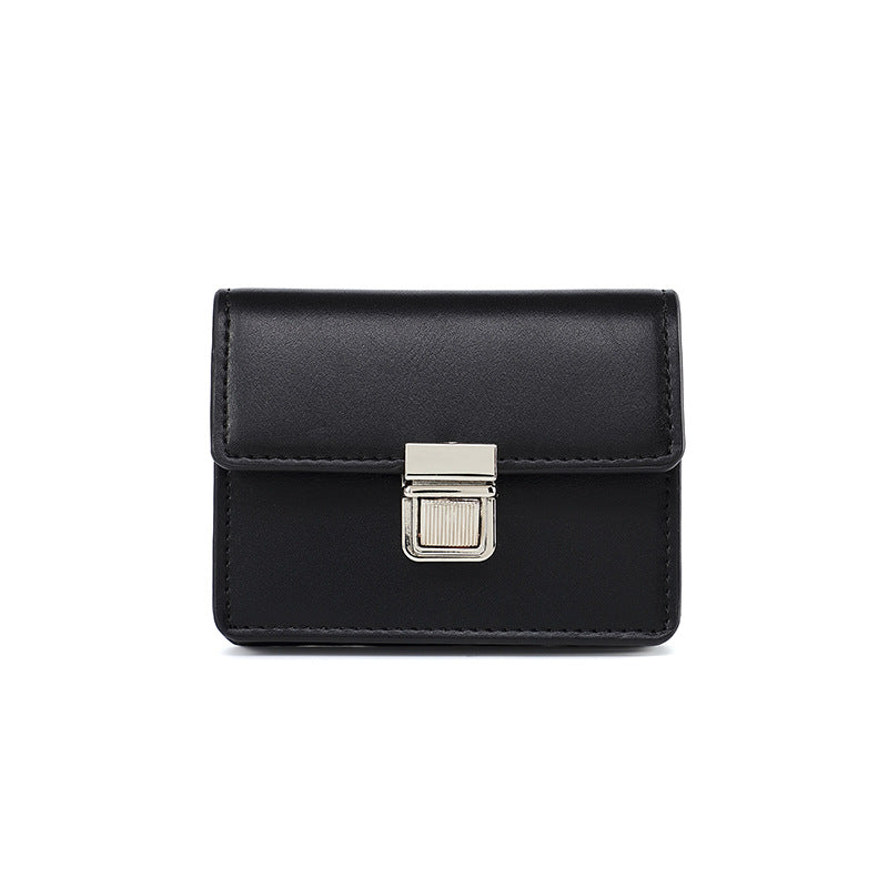 New style wallet, women's short solid color card holder, autumn and winter simple cross-border coin purse source manufacturer