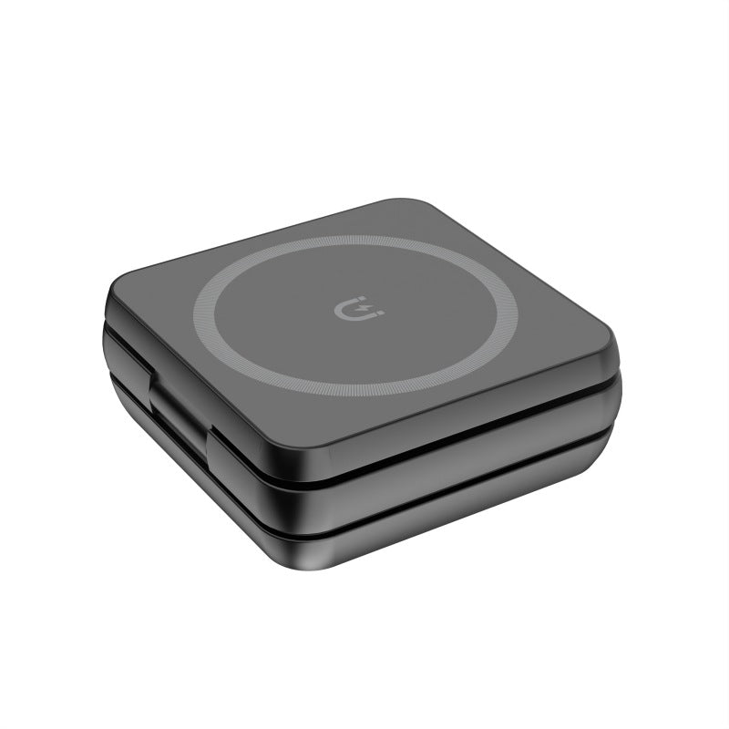 Three-in-one foldable wireless charger mobile phone holder wireless fast charging suitable for Apple Huawei magnetic wireless charger