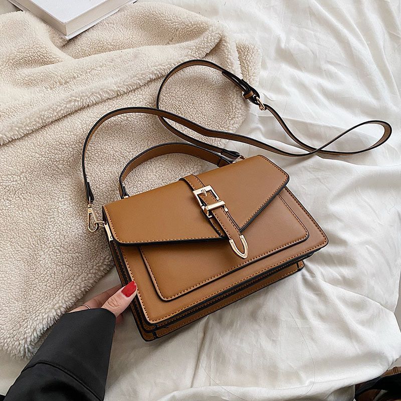 Niche design 2025 new winter trend fashion shoulder bag simple casual handbag small square bag messenger bag