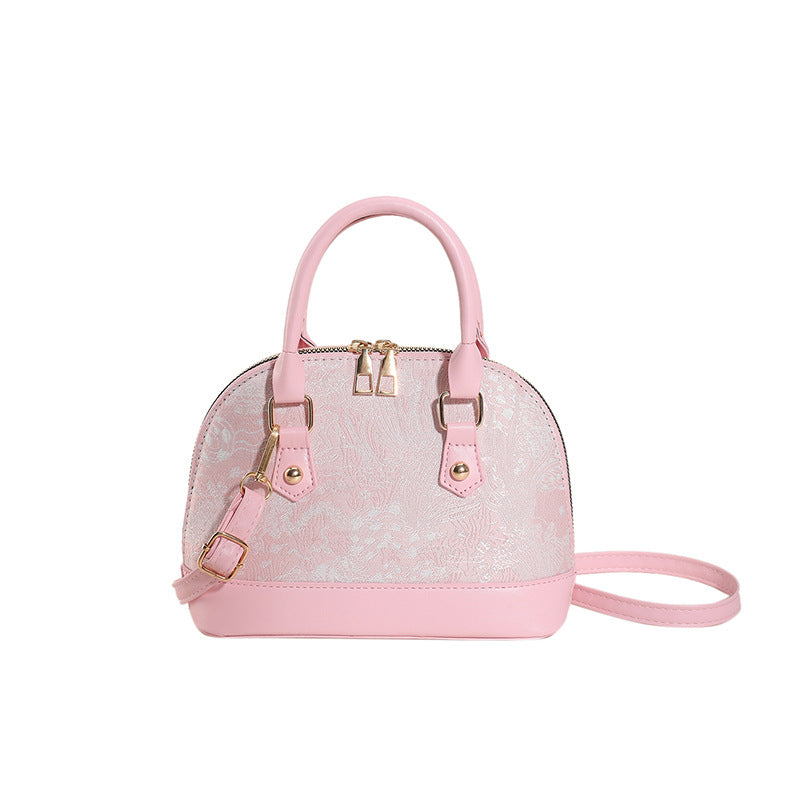 Women's simple summer commuter bag 2025 shell handbag new crossbody fashion shoulder bag embroidered women's bag