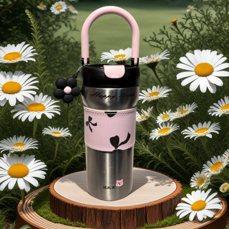 New cross-border car cup 304 thermos cup high-value coffee cup take-out cup stainless steel portable water cup