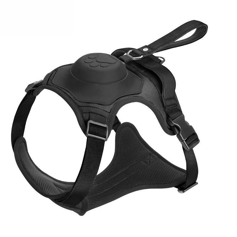Dog traction rope chest and back integrated retractable dog walking rope medium and large dog vest-style harness to break free