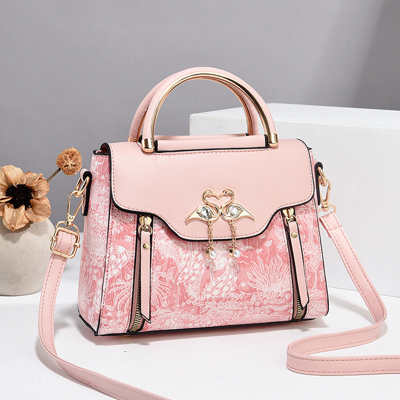 2025 new style pu bag women's bag light luxury ladies handbag high-end shoulder messenger bag small square bag women's cross-border