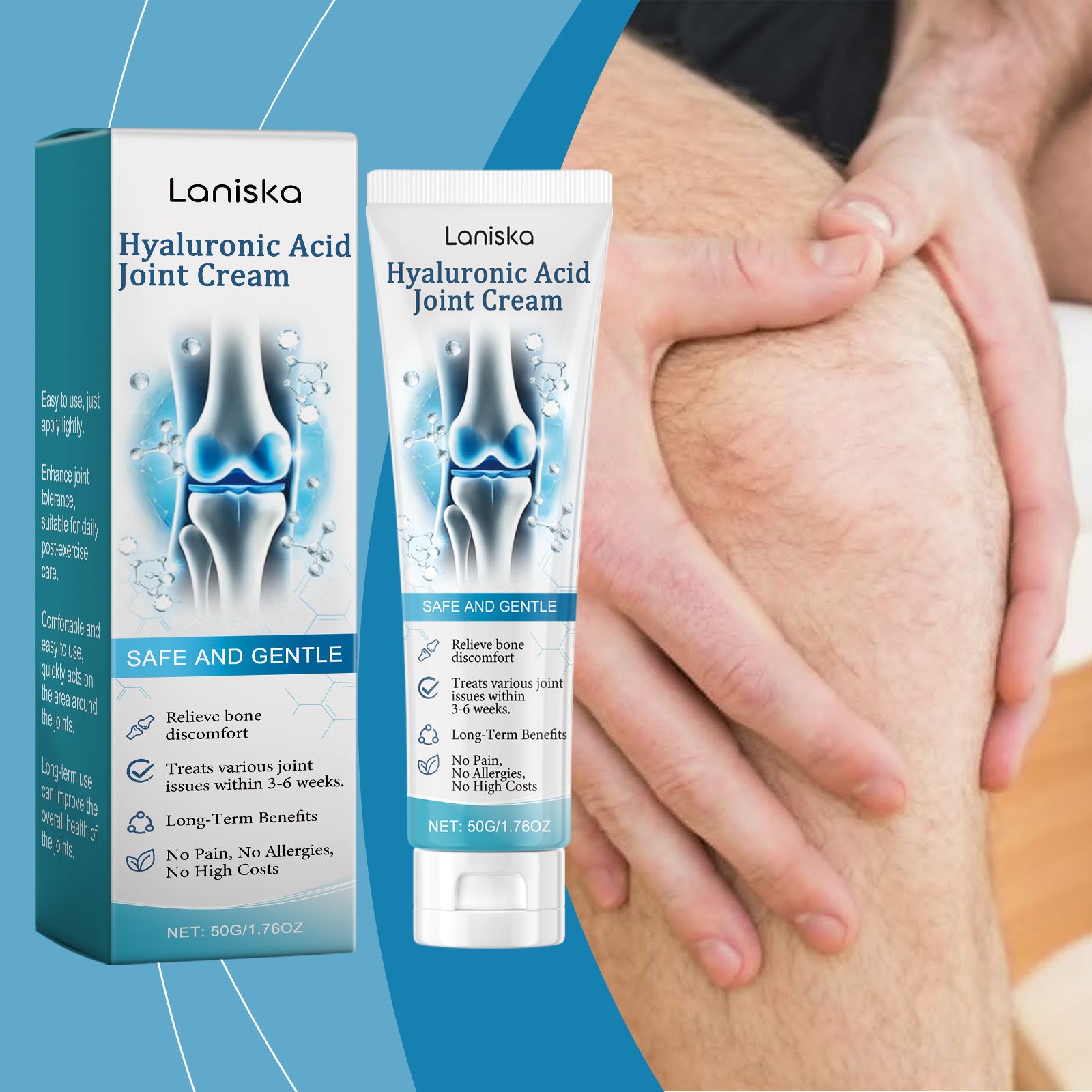 LANISKA Joint Care Cream: Gentle collagen care for the body, a topical massage cream to relieve hand and foot discomfort.