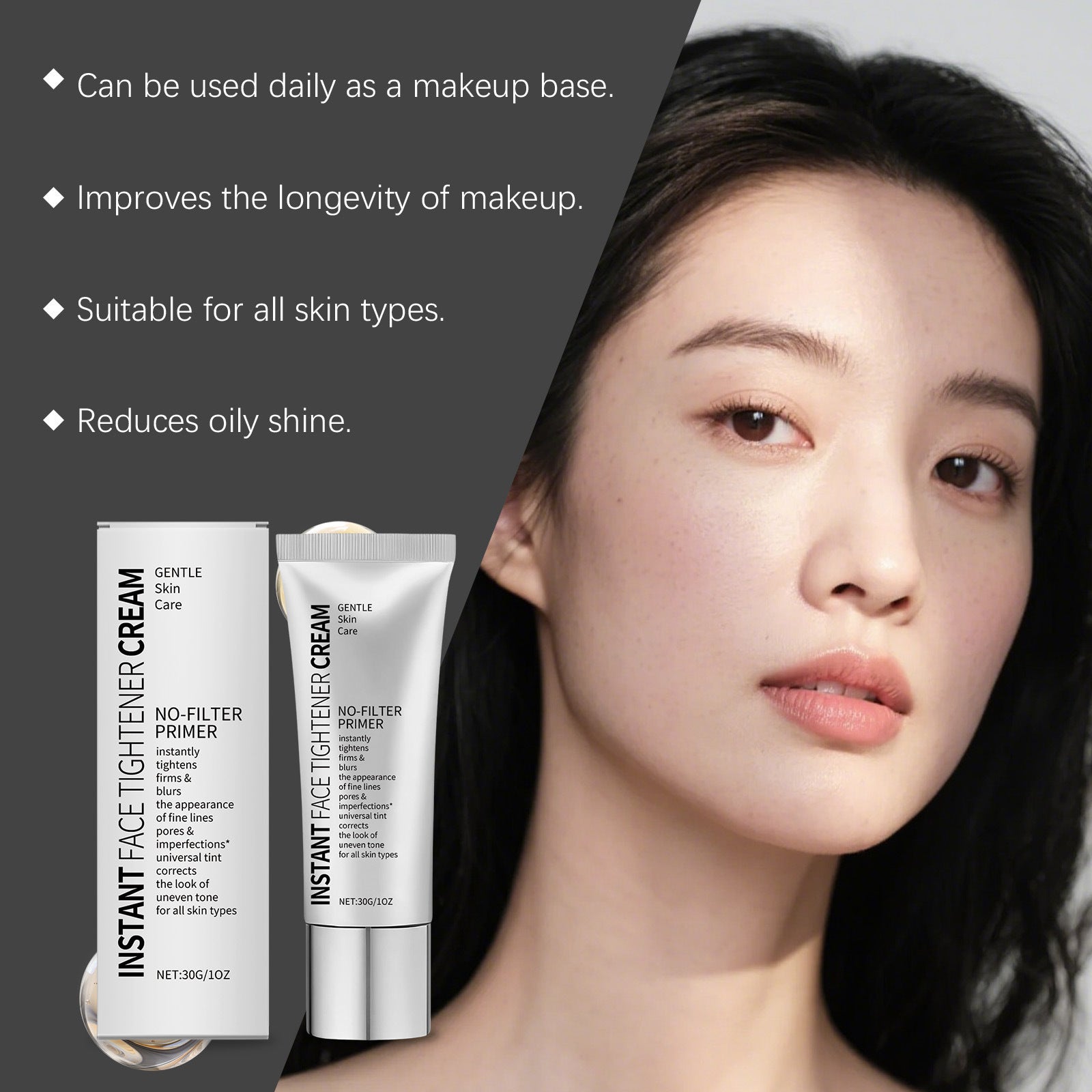 Facial makeup primer, hydrating and moisturizing, skin tone, fine lines care, skin barrier deep moisturizing and gentle treatment cream