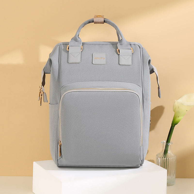 Mommy bag new Oxford cloth simple and stylish multifunctional mother and baby bag for going out light double back large capacity mommy bag