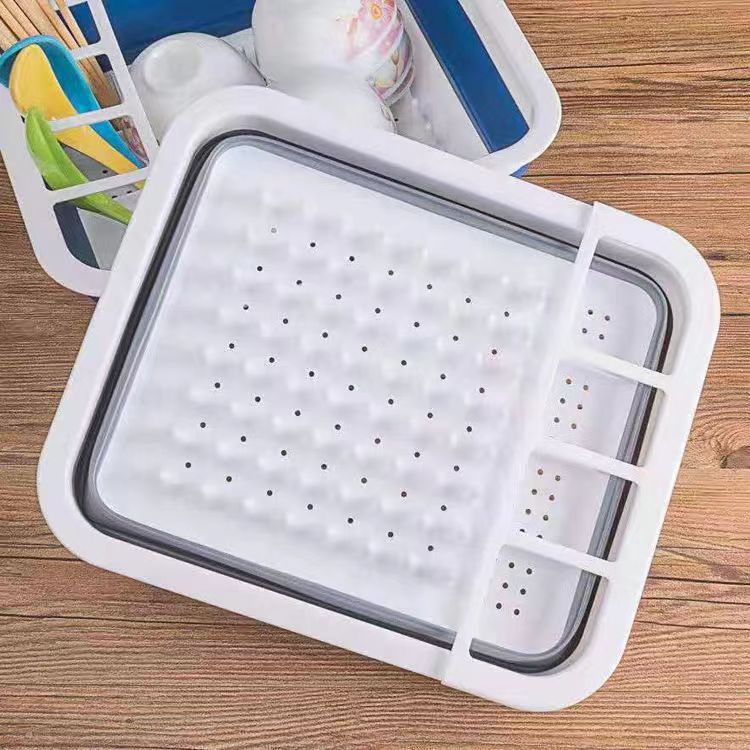 Foldable drain bowl rack new kitchen bowl and chopstick storage rack multi-function sink drain rack drying rack