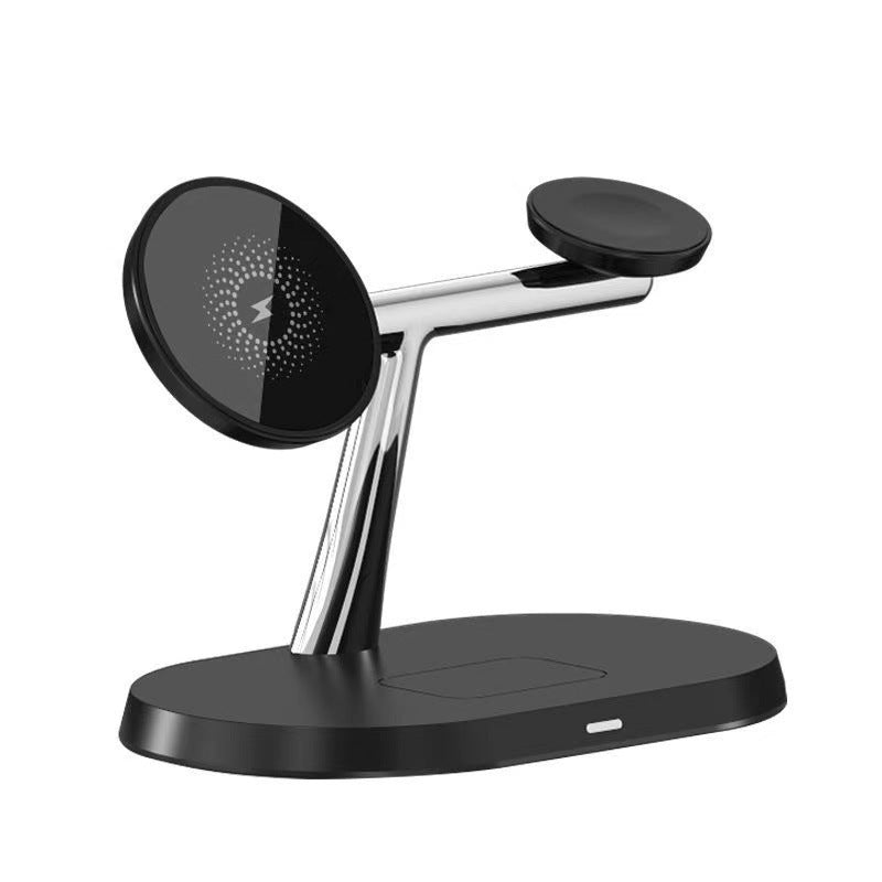 Three-in-one wireless charger suitable for Apple mobile phones, Huawei mobile phones, magnetic charging, earphones, watches and wireless chargers
