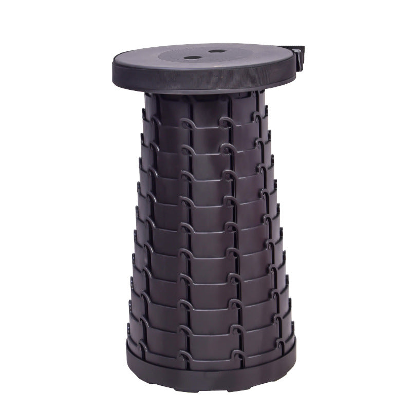 Portable Telescopic Stool Outdoor Folding Stool Adjustable Home Round Stool Travel