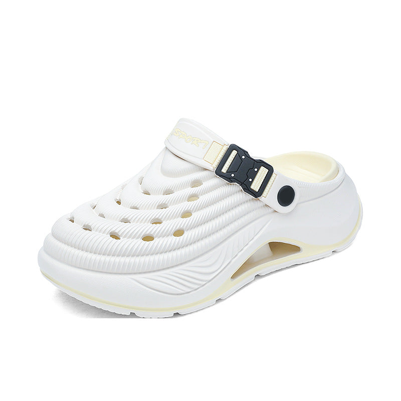 Hole shoes for men, summer outdoor wear, new beach shoes with anti-slip thick soles, men's outdoor sandals