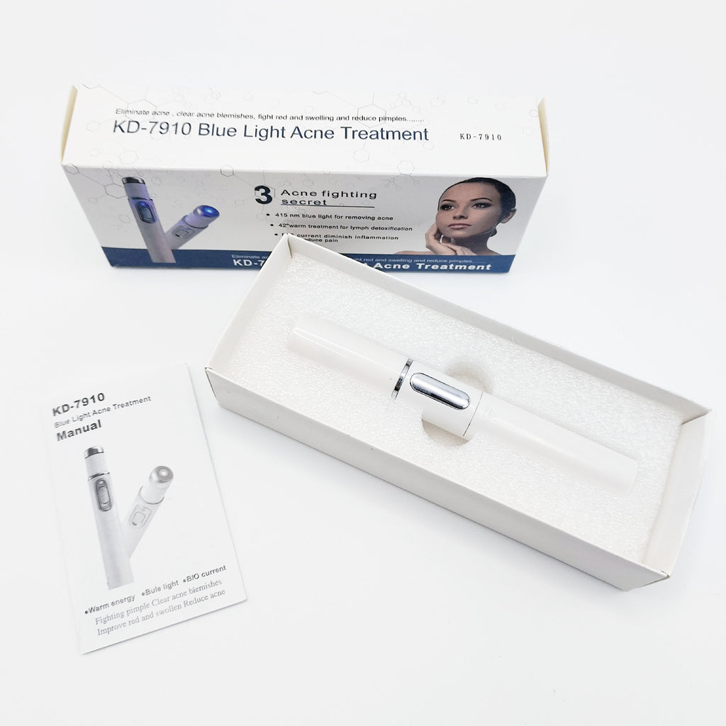 Blue light acne pen KD-7910 eye massager eye bags dark circles eye massage stick beauty eye instrument blue light acne removal
