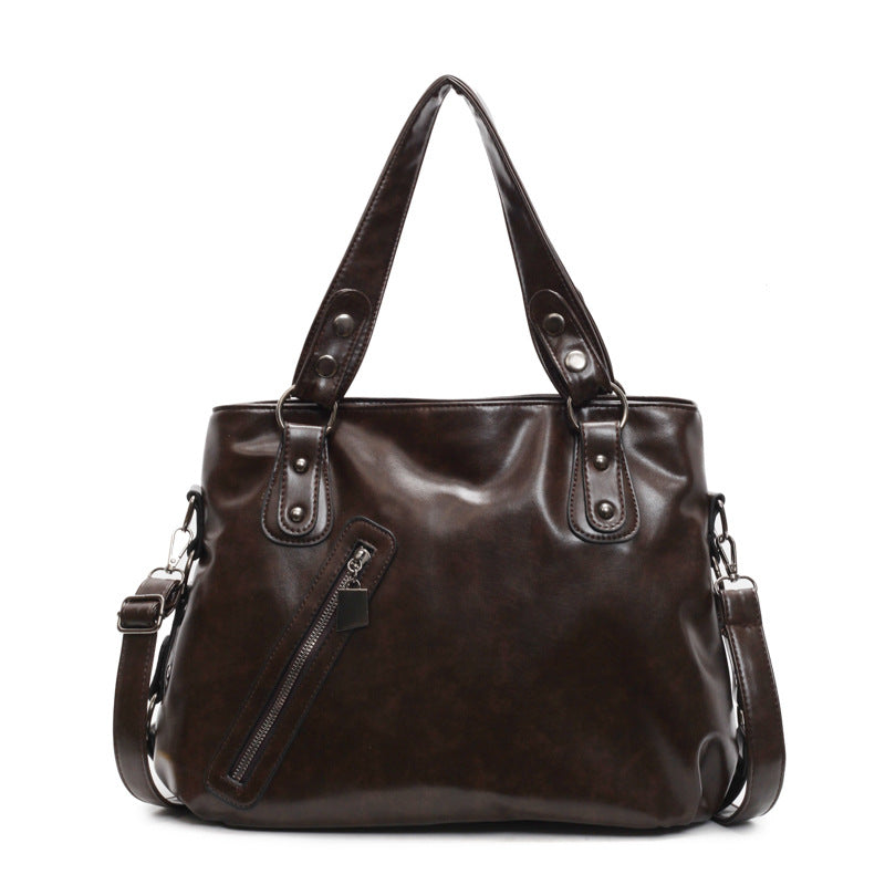 Cross-border new tote bag high-end temperament versatile mother bag stylish high-end commuting large-capacity shoulder bag