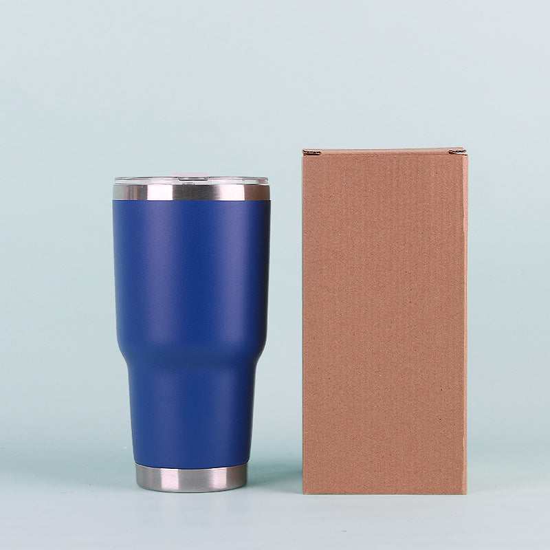 30oz car mug, ice beer mug, 304 stainless steel color insulation mug, gift mug, plastic spray mug wholesale