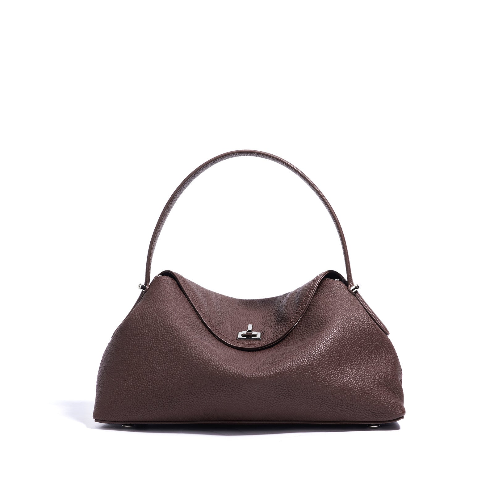 2025 spring new shoulder messenger bag handbag advanced simple fashion all-match bag first layer cowhide genuine leather