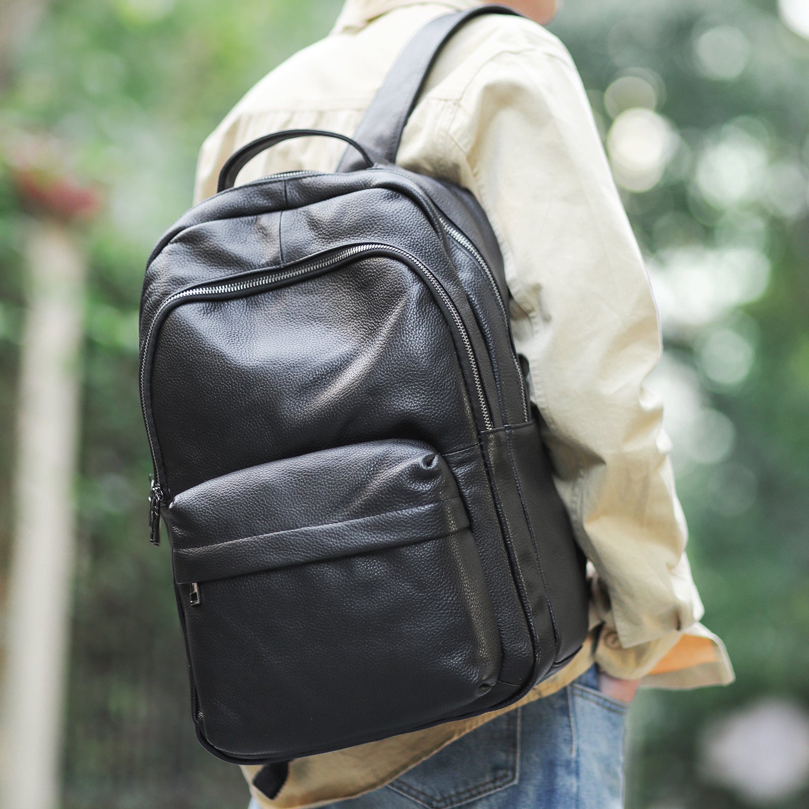 Marant genuine leather men's backpack cowhide backpack men's bag high-end business computer backpack collection men
