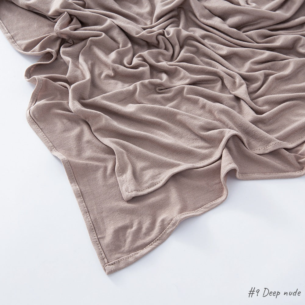 High-quality right-angle curled modal sweat cloth headscarf 170*60 mercerized cotton breathable and comfortable women's head scarf