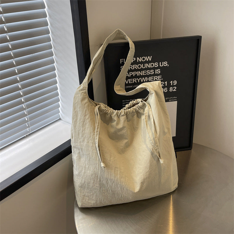 Women's canvas bag large capacity cross-border new one-shoulder crossbody college students leisure class commuting all-match tote bag