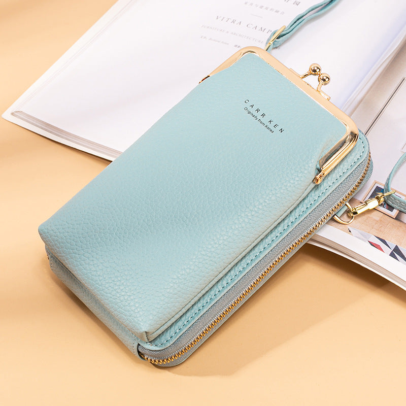 Mobile phone bag women's crossbody 2025 new simple large capacity card bag wallet integrated bag mini stylish small bag trend