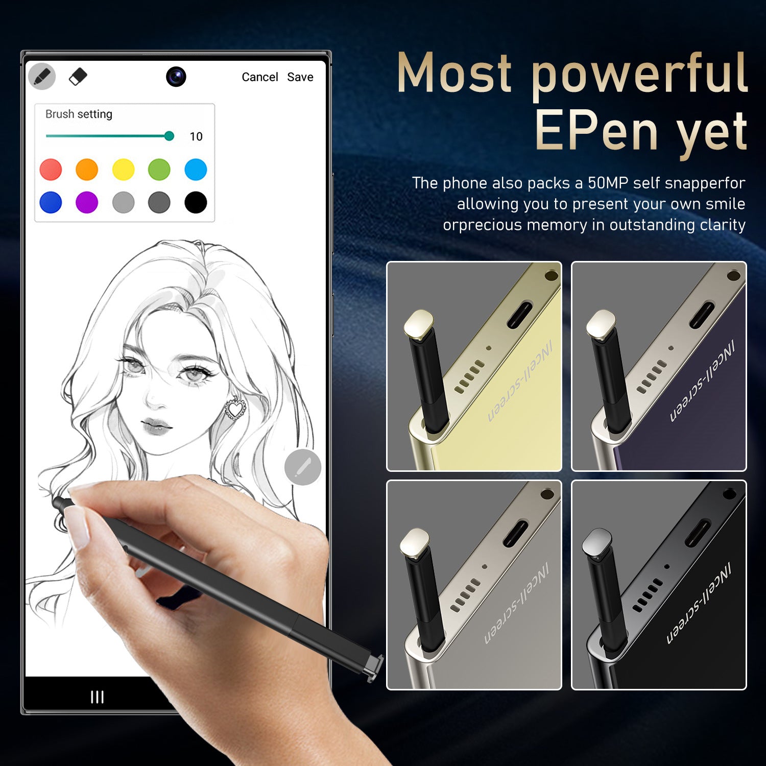 Cross-border S24Ultra Smartphone 7.3-inch Built-in Pen 16 1T Android Phone Source Factory (Hot Model)