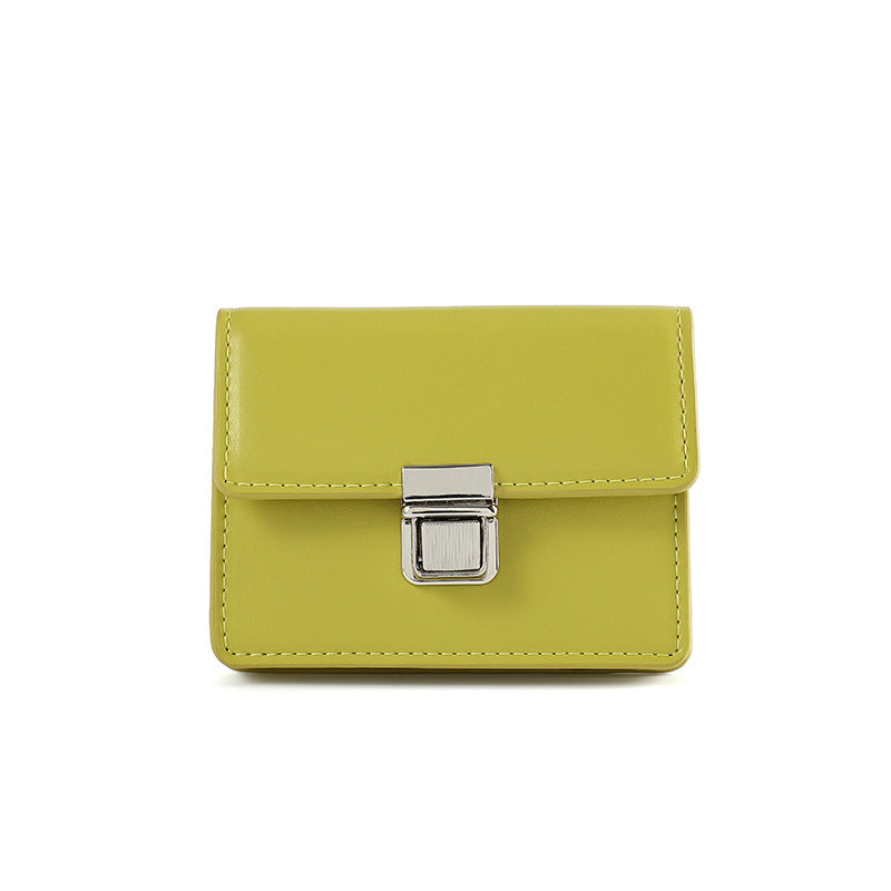 New style wallet, women's short solid color card holder, autumn and winter simple cross-border coin purse source manufacturer