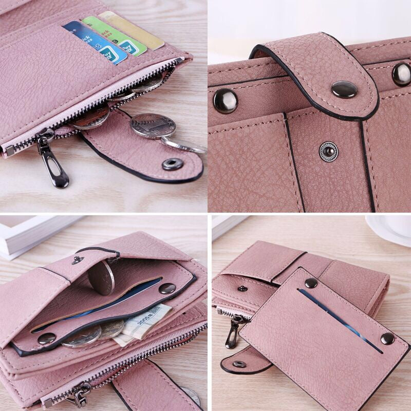 Manufacturers wholesale wallet women short coin purse new style Japanese and Korean small fresh multifunctional card holder buckle women's wallet