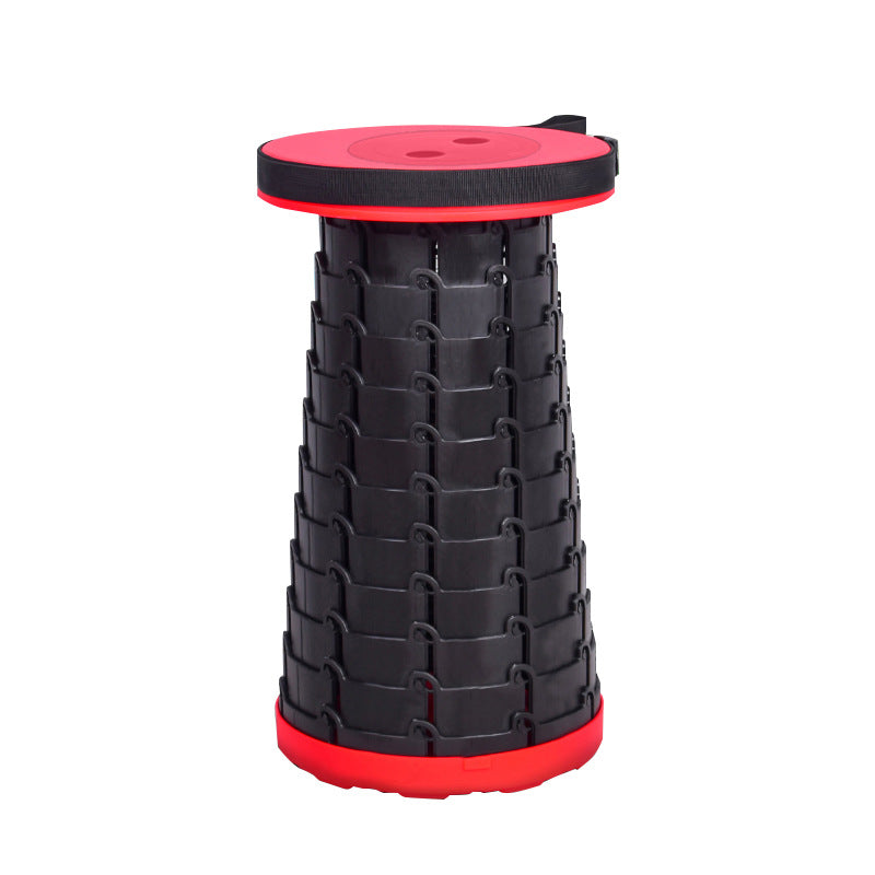 Portable Telescopic Stool Outdoor Folding Stool Adjustable Home Round Stool Travel