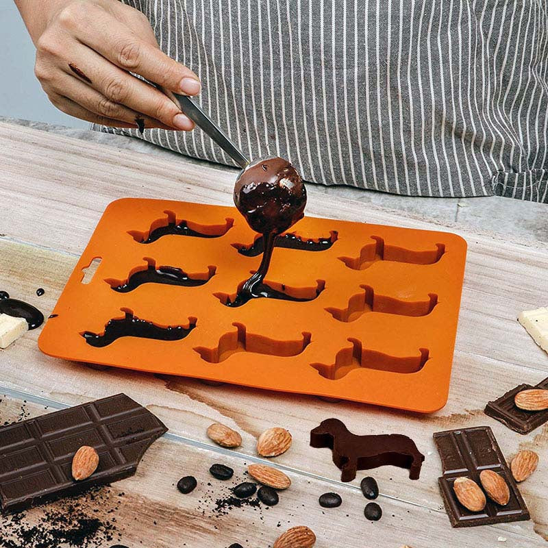 New puppy silicone ice tray, animal silicone ice tray mold, chocolate 9-grid mold, whiskey ice cube mold