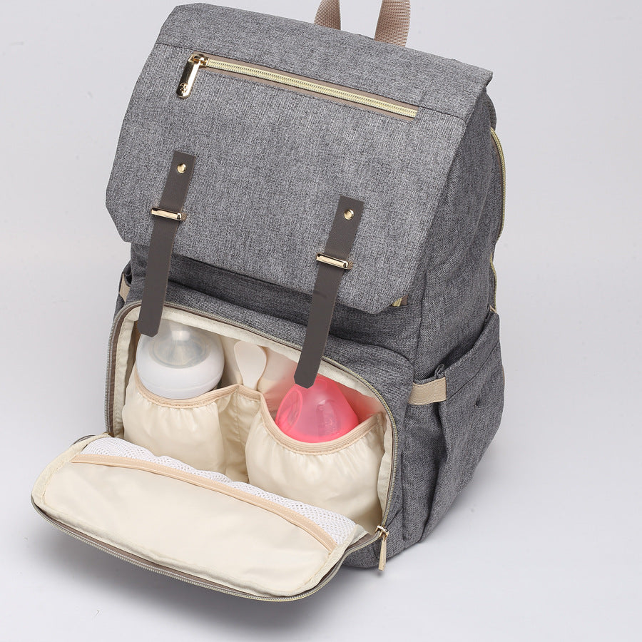 Cross-border hot selling large capacity mommy bag multi-pocket backpack multi-function waterproof maternity mother and baby bag outing bag