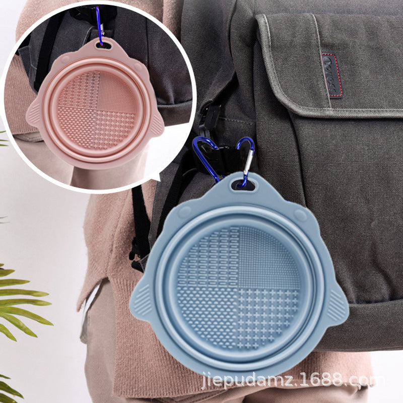 Manufacturers spot wholesale silicone pet bowls cat and dog food bowls drinking water bowls pet tableware supplies silicone foldable dog bowls