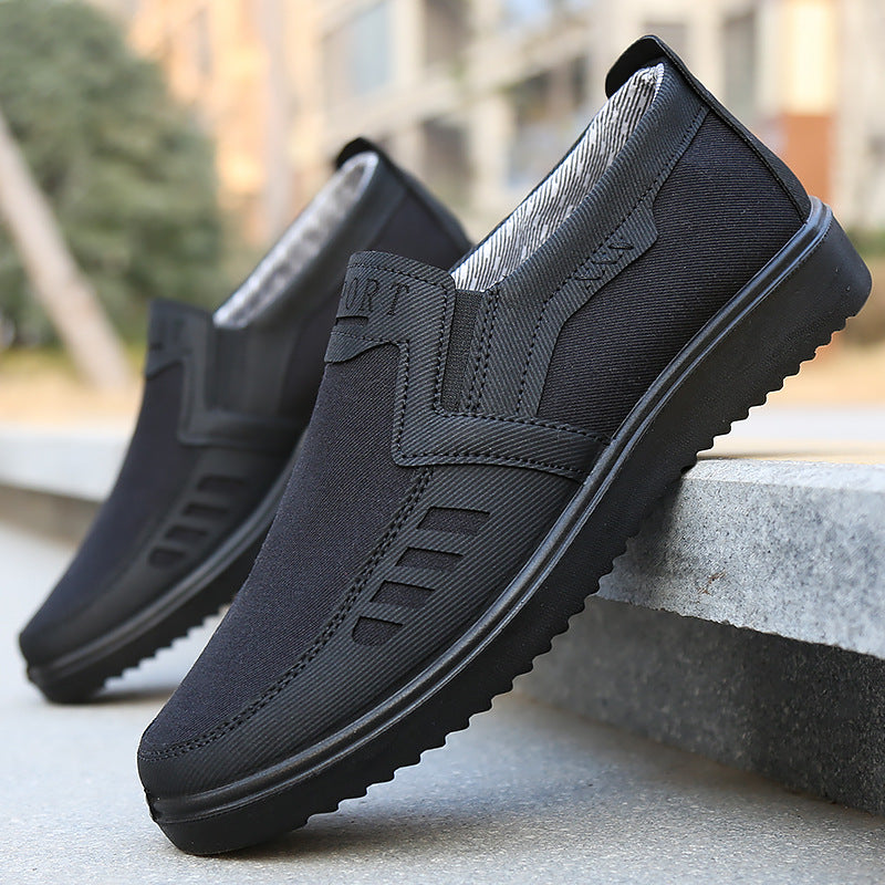 Manufacturers wholesale large size polyurethane cloth shoes Old Beijing cloth shoes waterproof wear-resistant lightweight slip-on casual shoes for the elderly