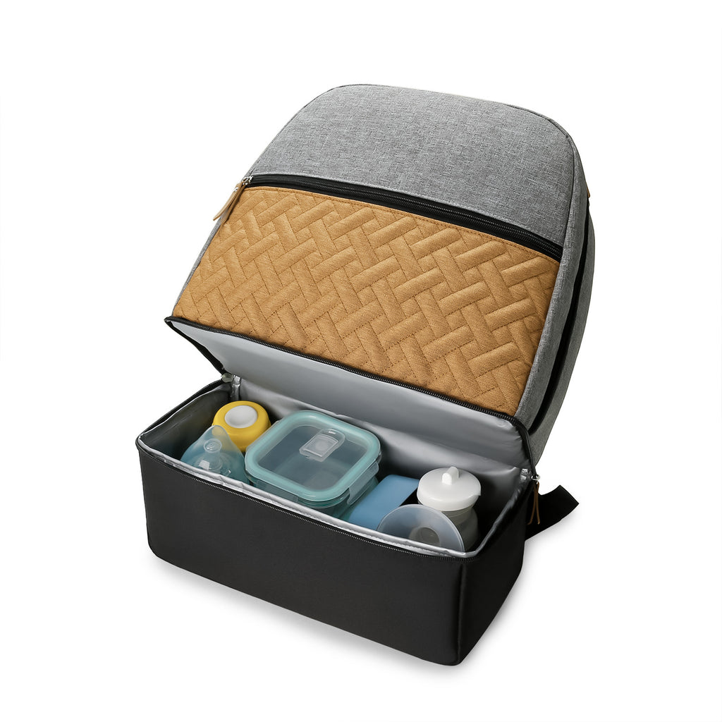 Mother and baby travel mommy bag outdoor dining baby food fresh-keeping backpack milk storage mommy bag