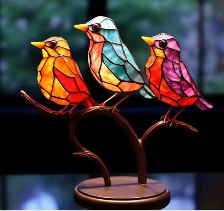 New colorful bird home decoration ornaments Bird metal home decorations