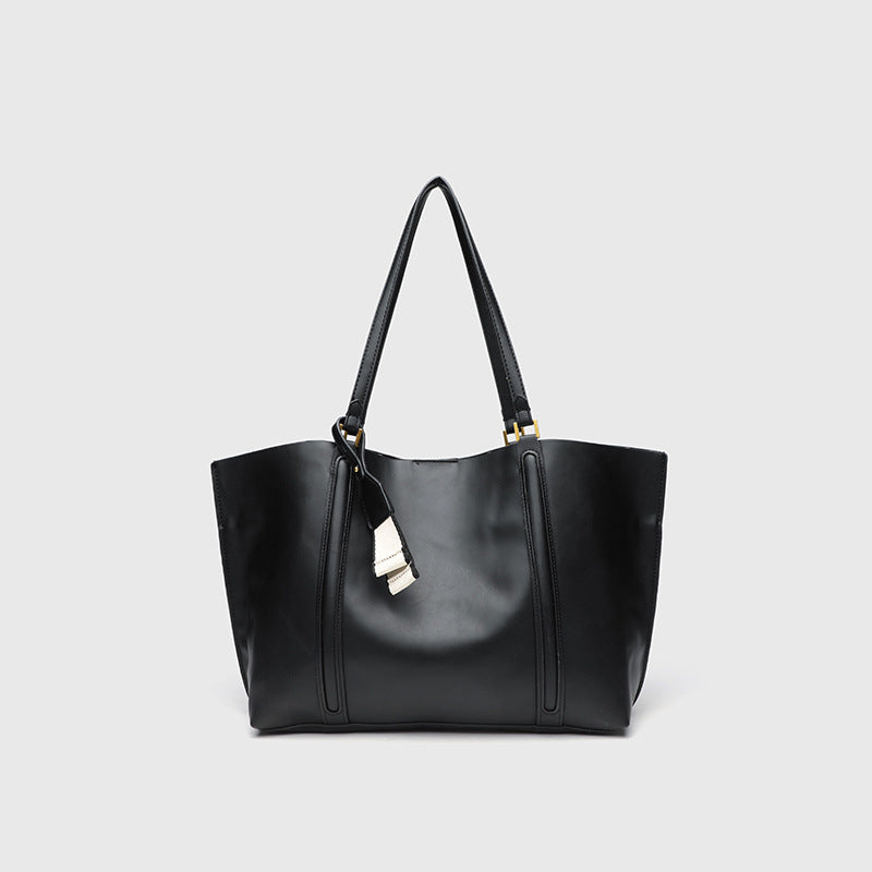 Korean niche bag women's 2025 new trend retro handbag commuter bag simple large capacity shoulder bag tote