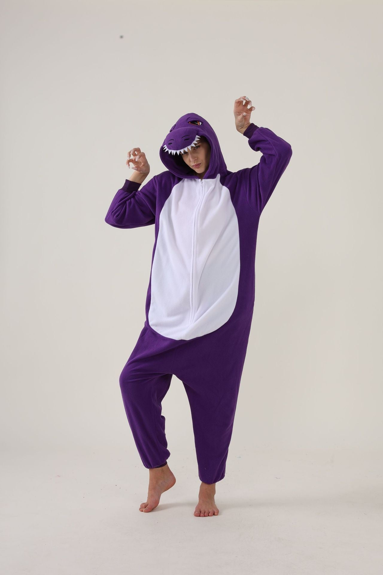 Salamander dragon taming tiger shark lion brown monkey Teletubbies adult cartoon one-piece pajamas Halloween cosp