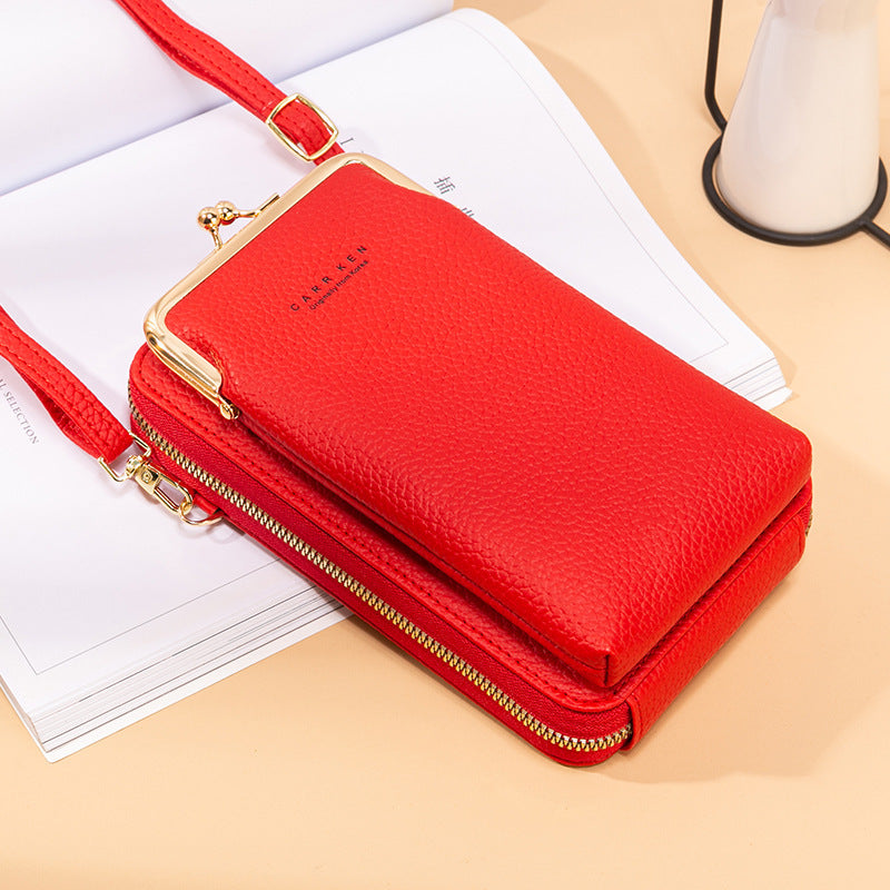 Mobile phone bag women's crossbody 2025 new simple large capacity card bag wallet integrated bag mini stylish small bag trend