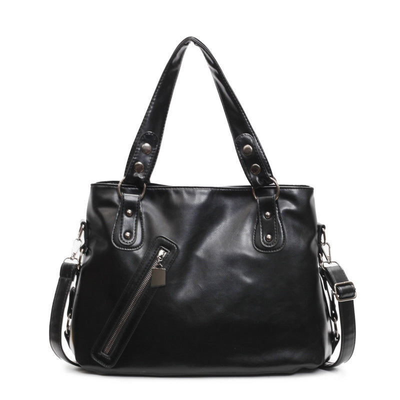 Cross-border new tote bag high-end temperament versatile mother bag stylish high-end commuting large-capacity shoulder bag