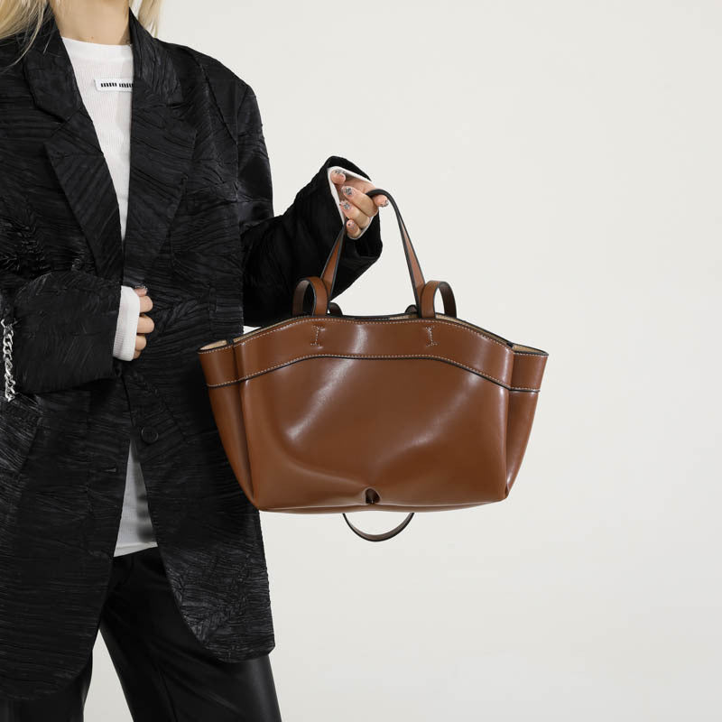 High-end women's bag, one-shoulder handbag, tote bag, 2025 spring fashion casual all-match large-capacity commuter underarm bag