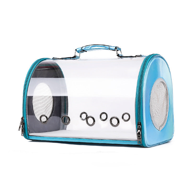 Wholesale pet backpack transparent one-shoulder suitcase pet universal lightweight handbag foldable travel cat bag