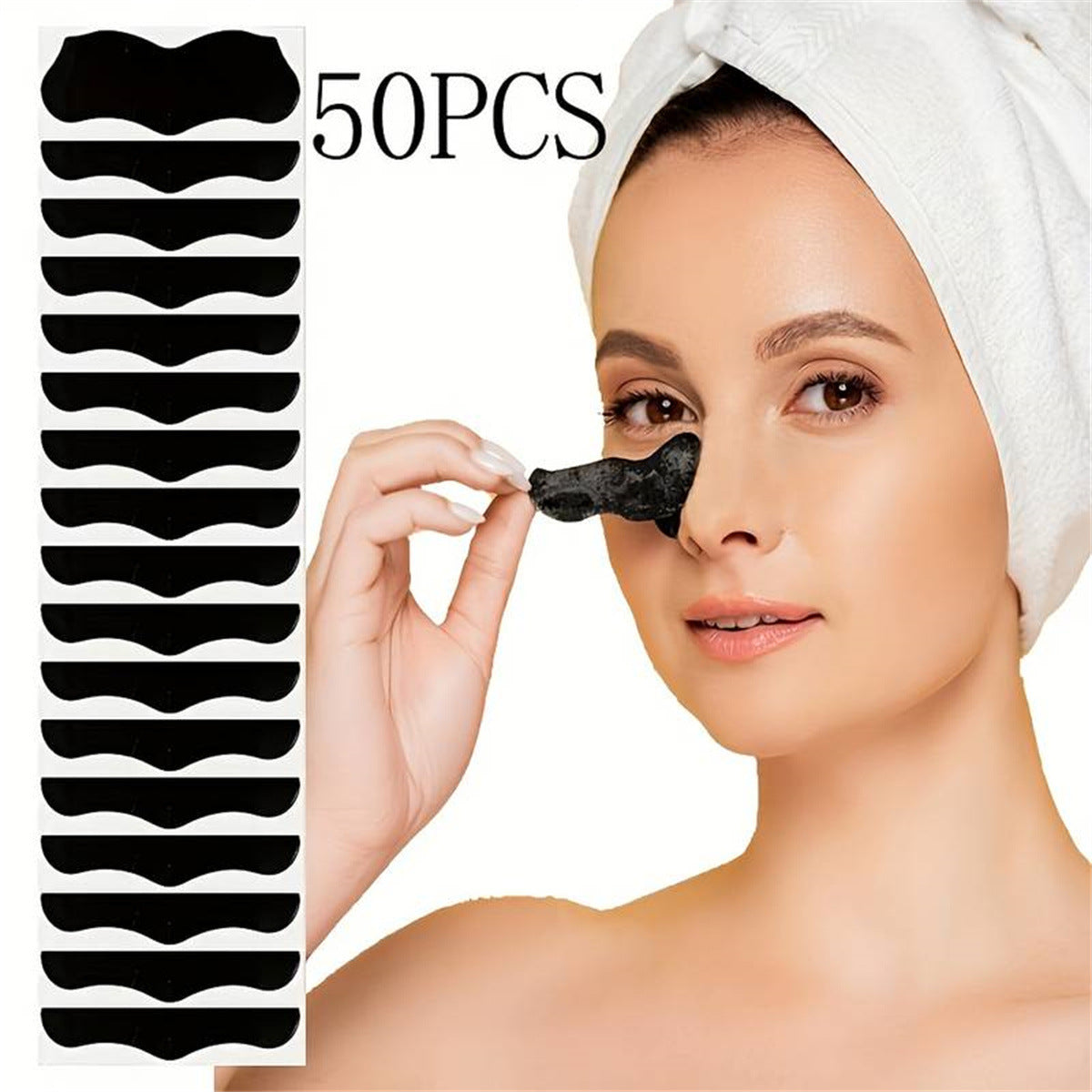 Cross-border blackhead acne removal nose mask BLACKHEAD MASK 5PCS 10PCS 15PCS 20PC