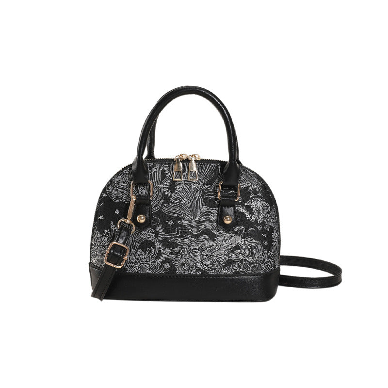 Women's simple summer commuter bag 2025 shell handbag new crossbody fashion shoulder bag embroidered women's bag