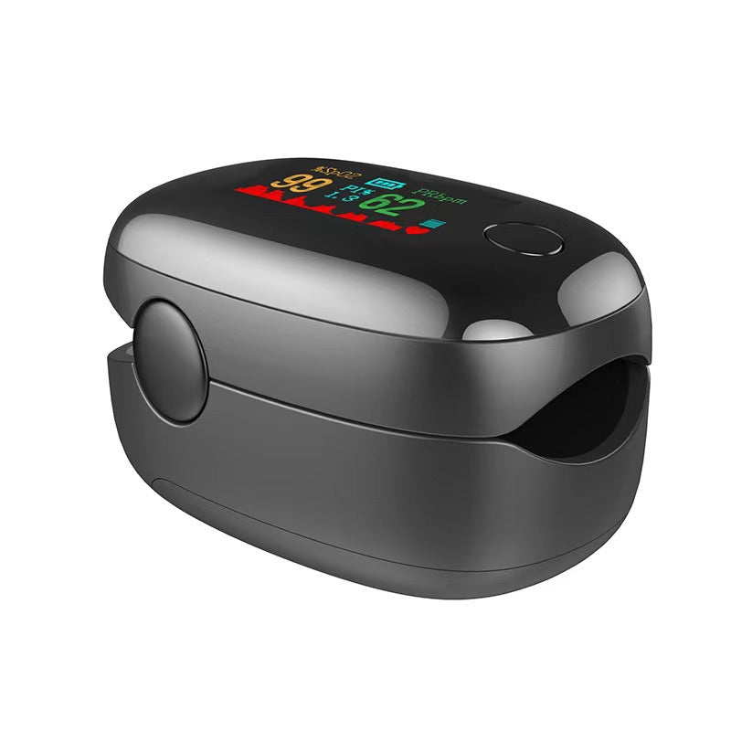 LK87 Spot Finger Clip Heart Rate Meter Fingertip Blood Oxygen Saturation Monitor Pulse Black Gem Oximeter