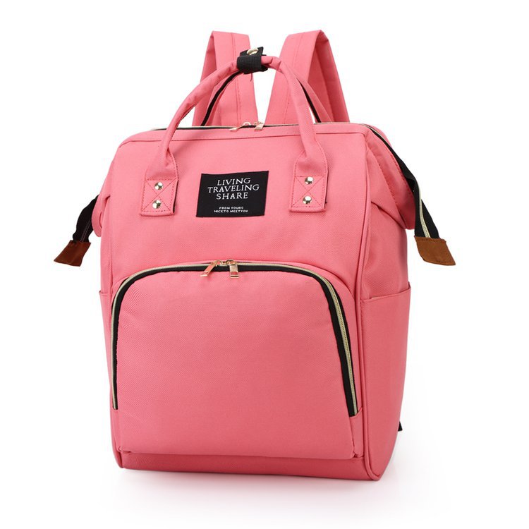 Mommy bag 2025 new Korean style fashion canvas color matching backpack women's bag Baoma milk bottle bag