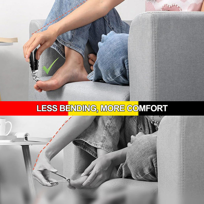 New style elbow nail clippers stainless steel long handle nail scissors large opening grip manicure nippers pedicure toenail nippers
