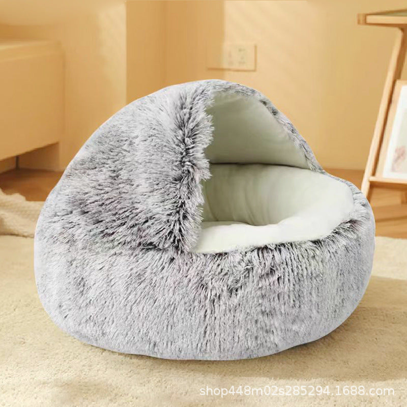 Cat bed winter warm pet cat house quilt four seasons universal dog bed semi-enclosed autumn and winter pet warm supplies